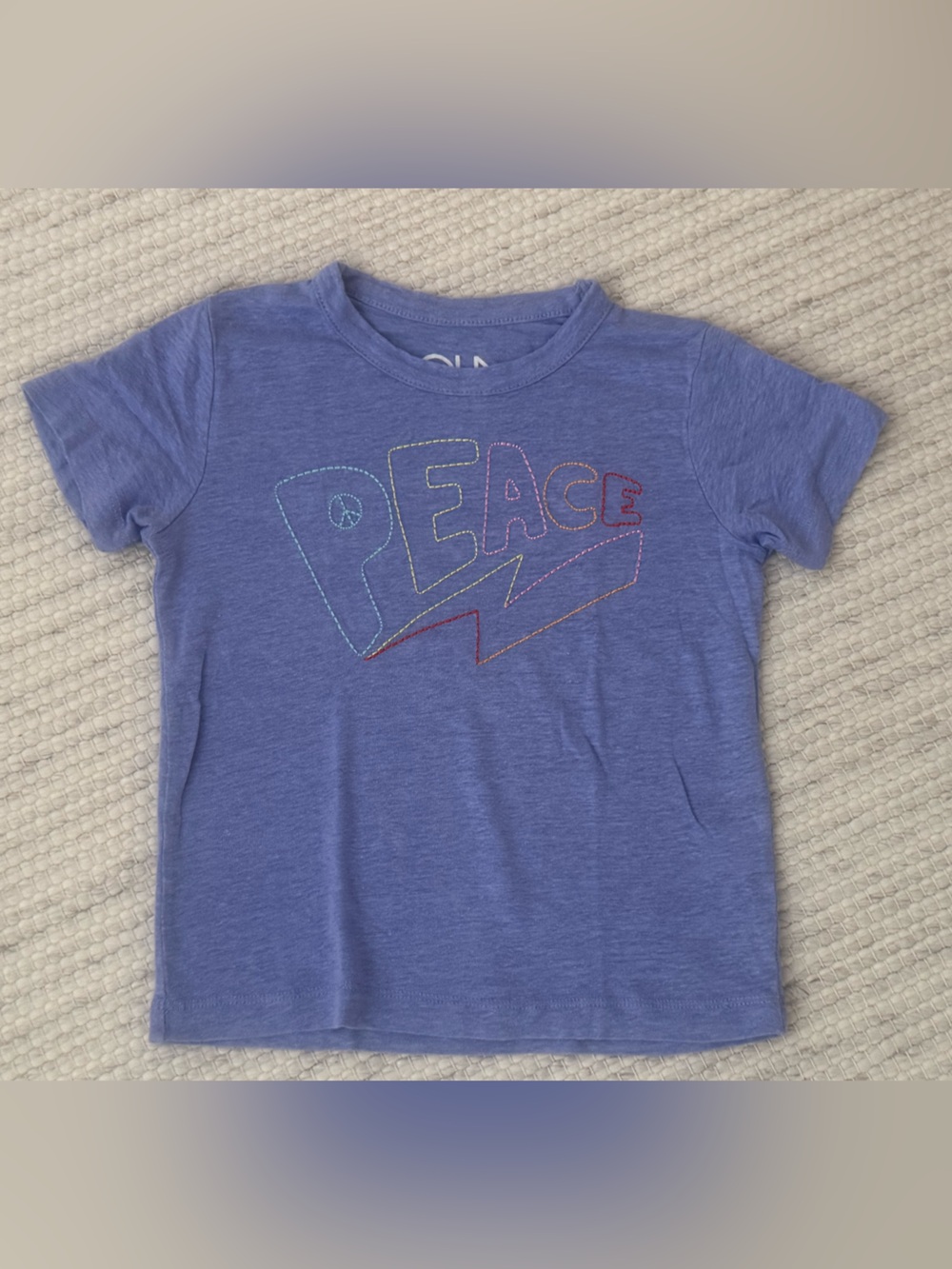 CHASER Peace Embroidered Purple Tee Shirt - Size 7 years